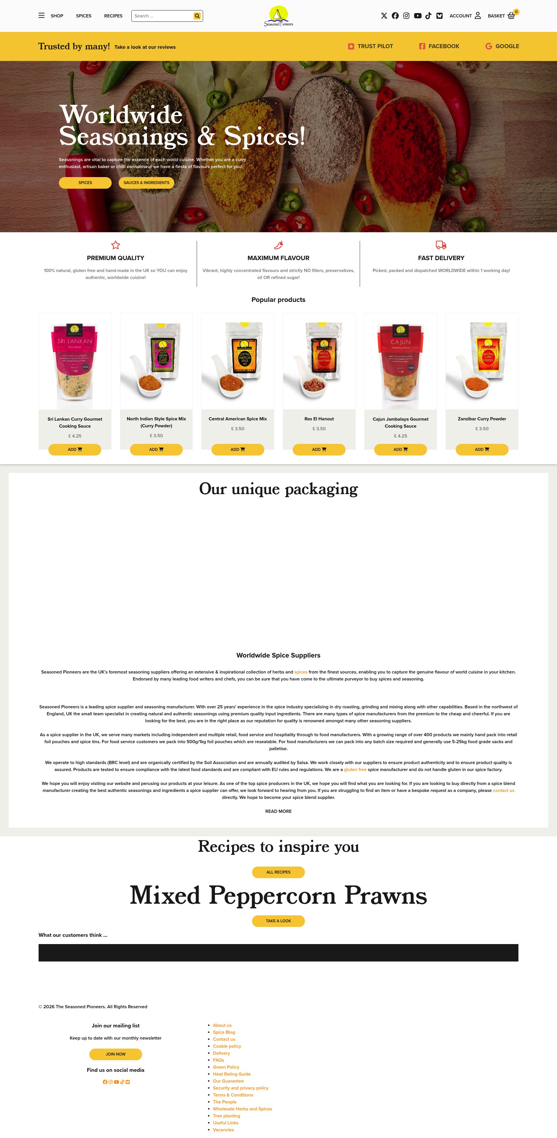 Seasoned Pioneers homepage