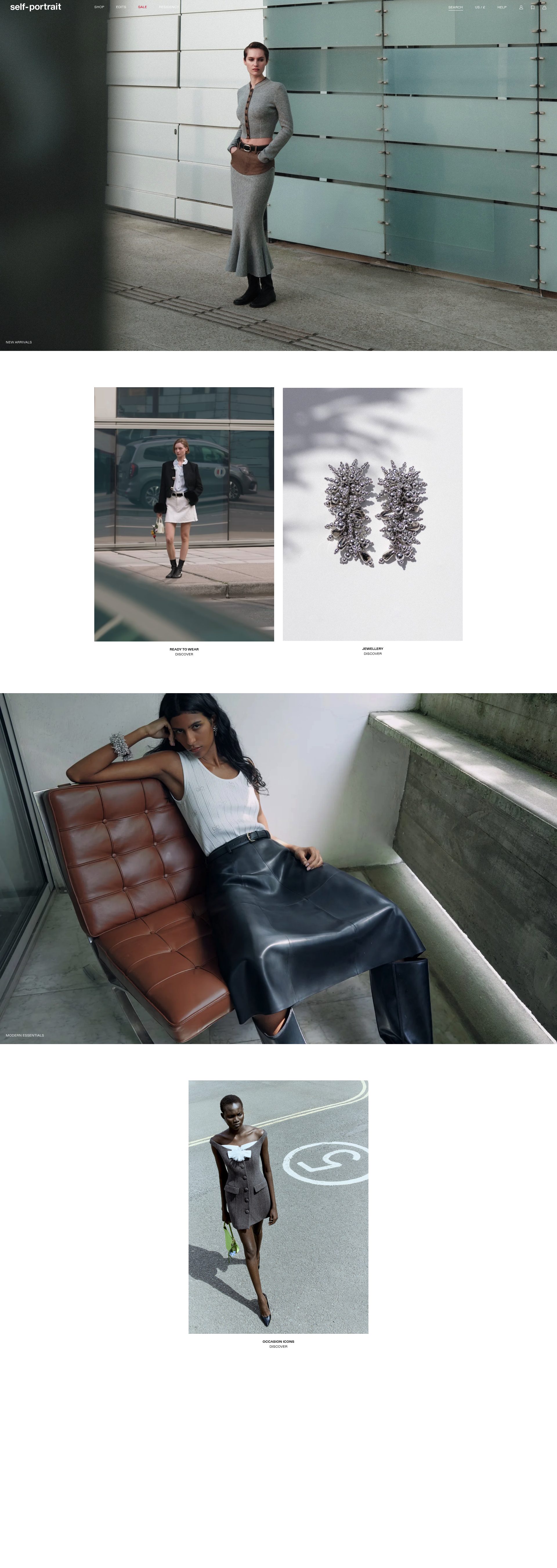 Self Portrait homepage screenshot