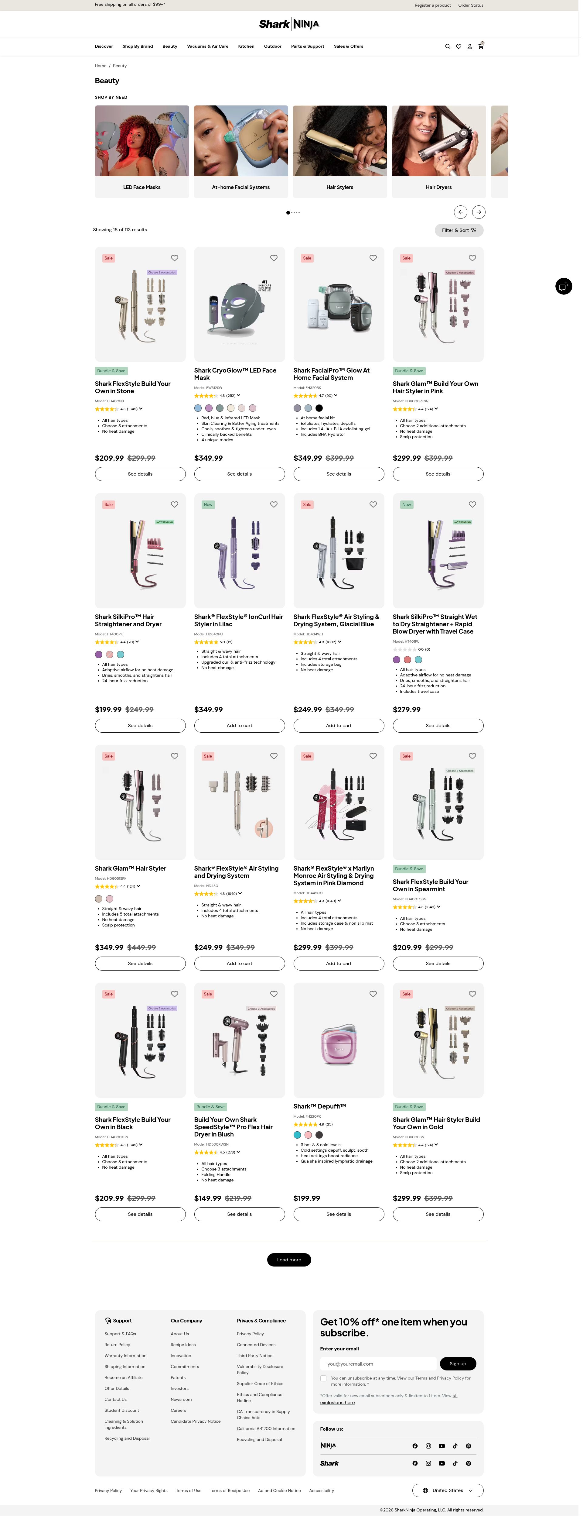 shark-beauty homepage