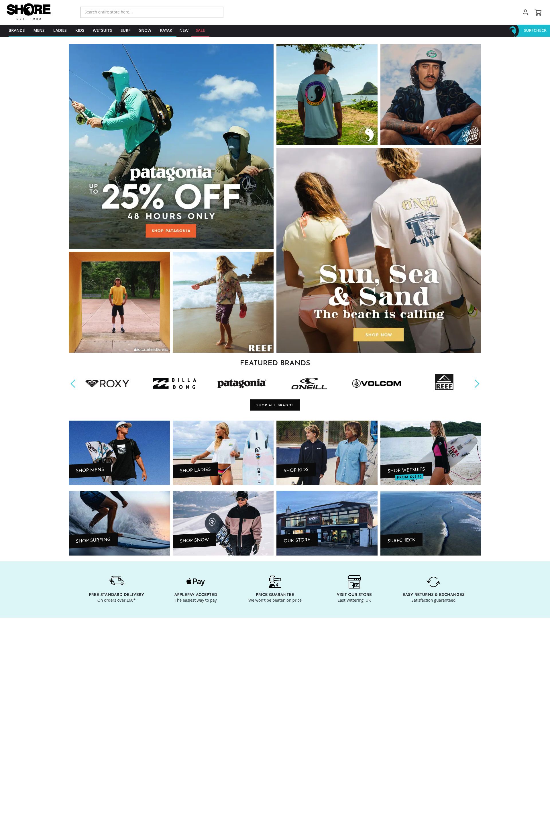 Shore homepage screenshot