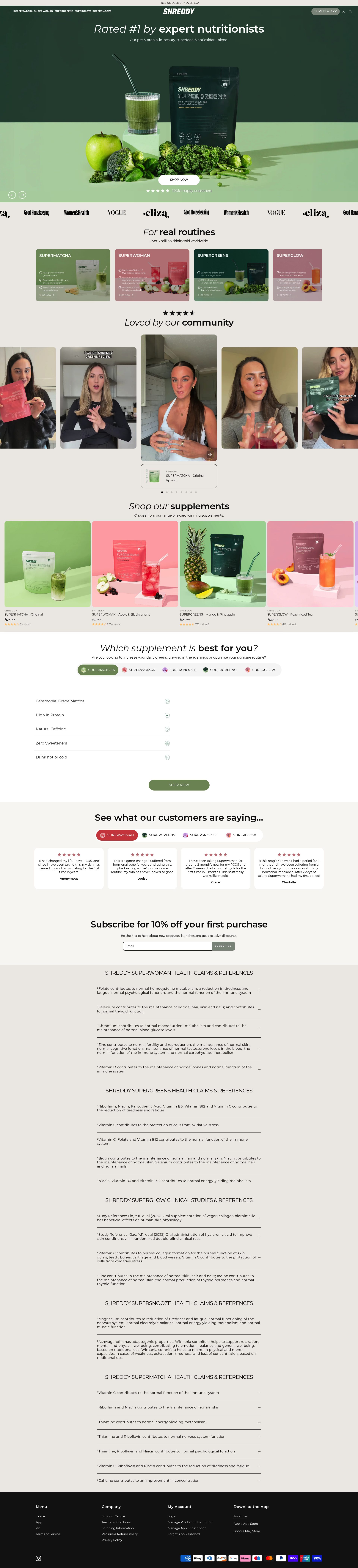 Shreddy homepage