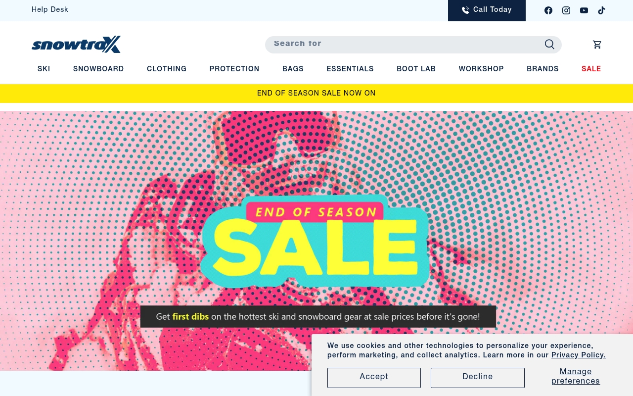 Snowtrax homepage