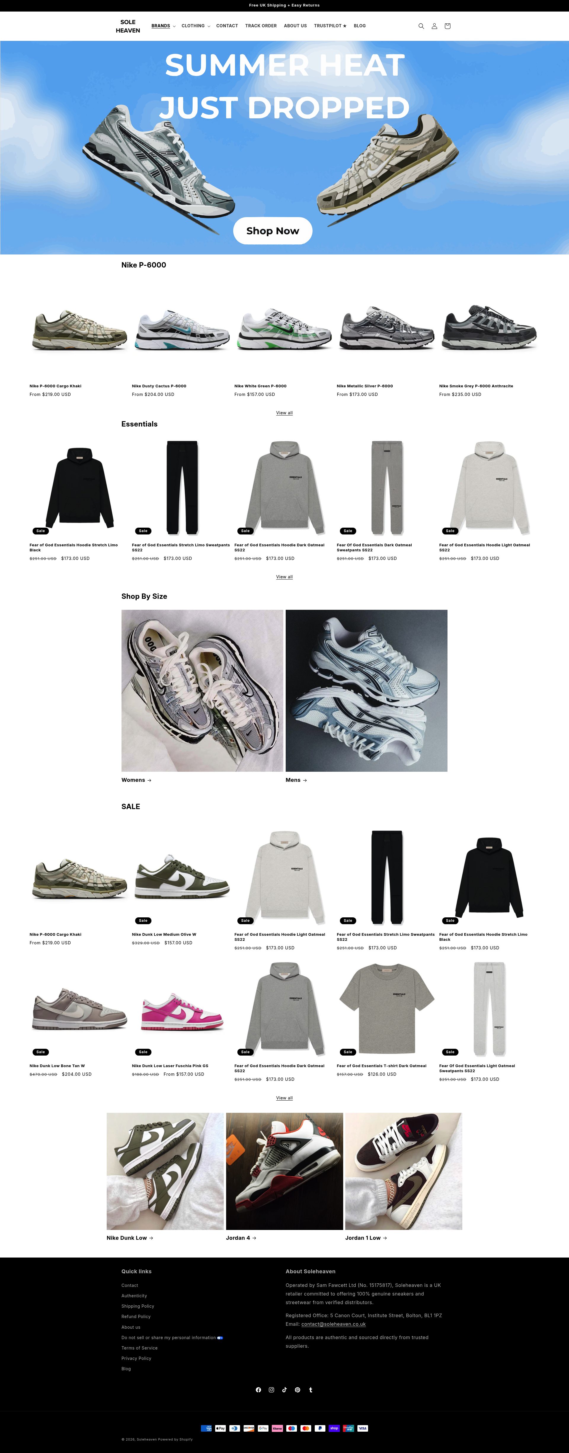 Soleheaven homepage