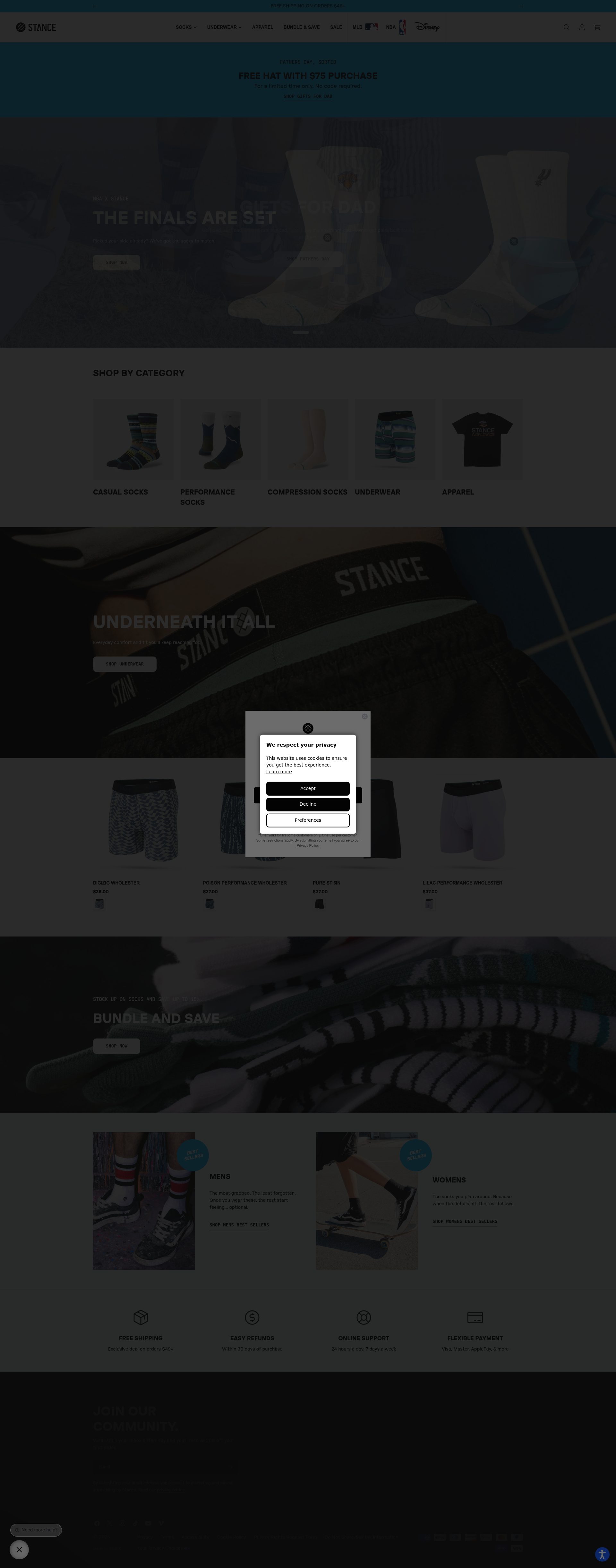 Stance homepage