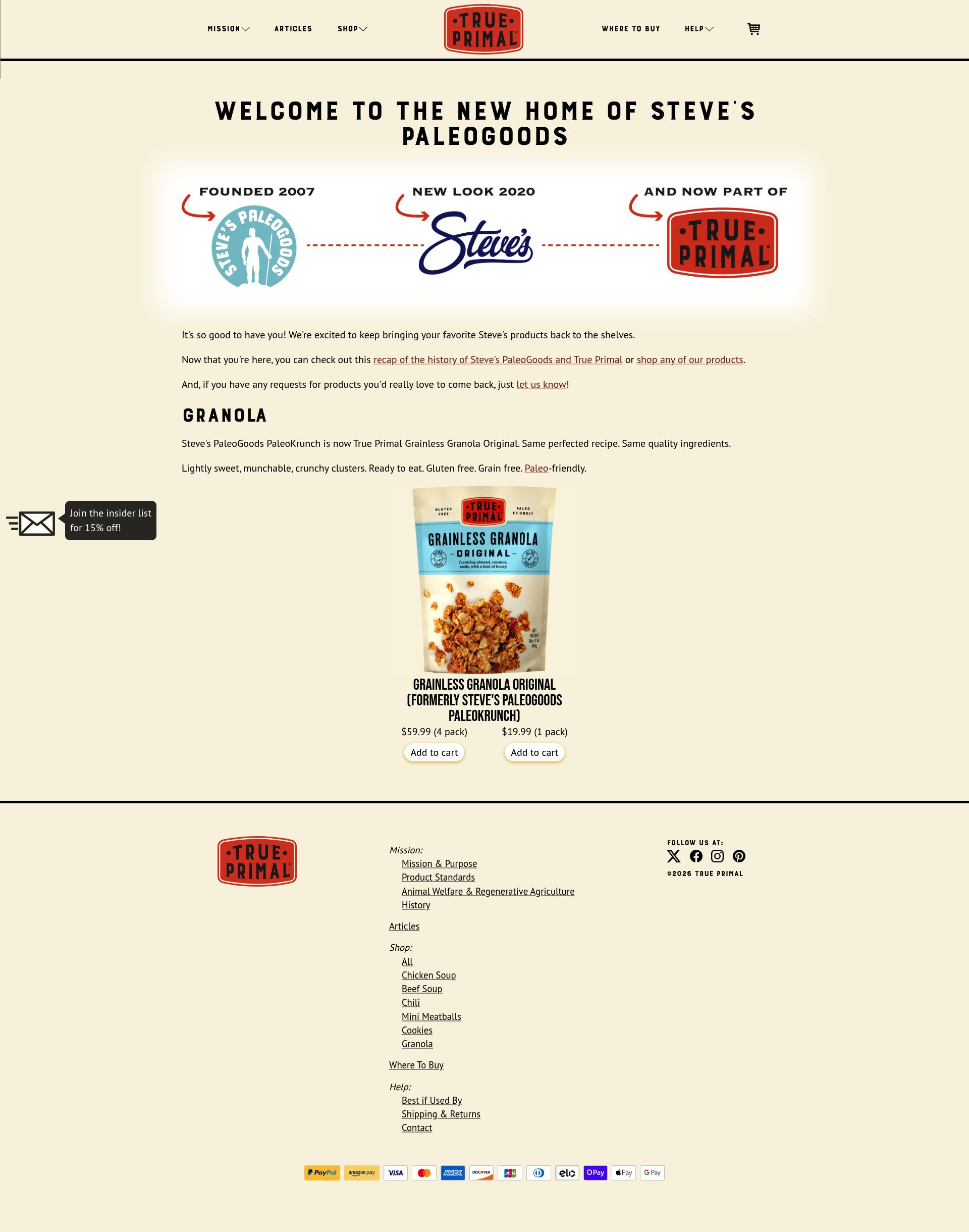 Steve's PaleoGoods homepage