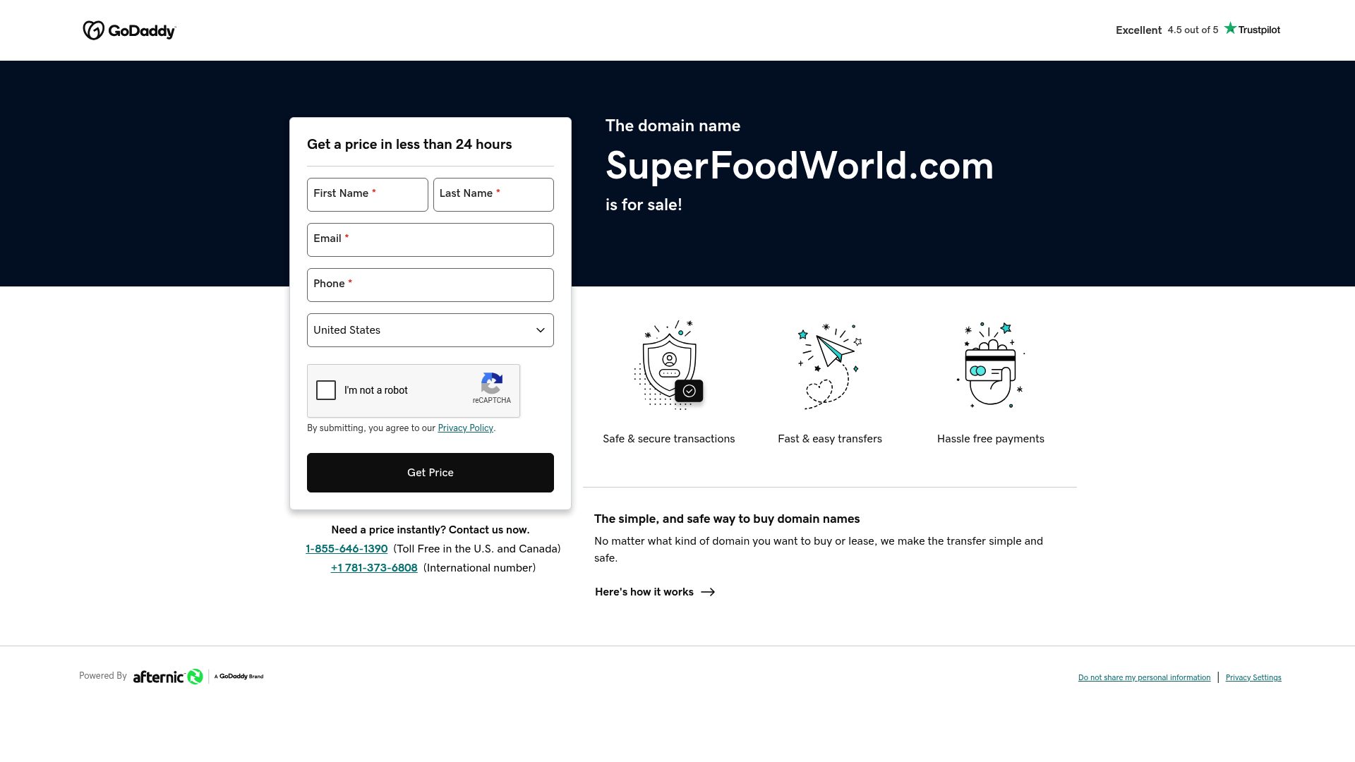 Superfood World homepage