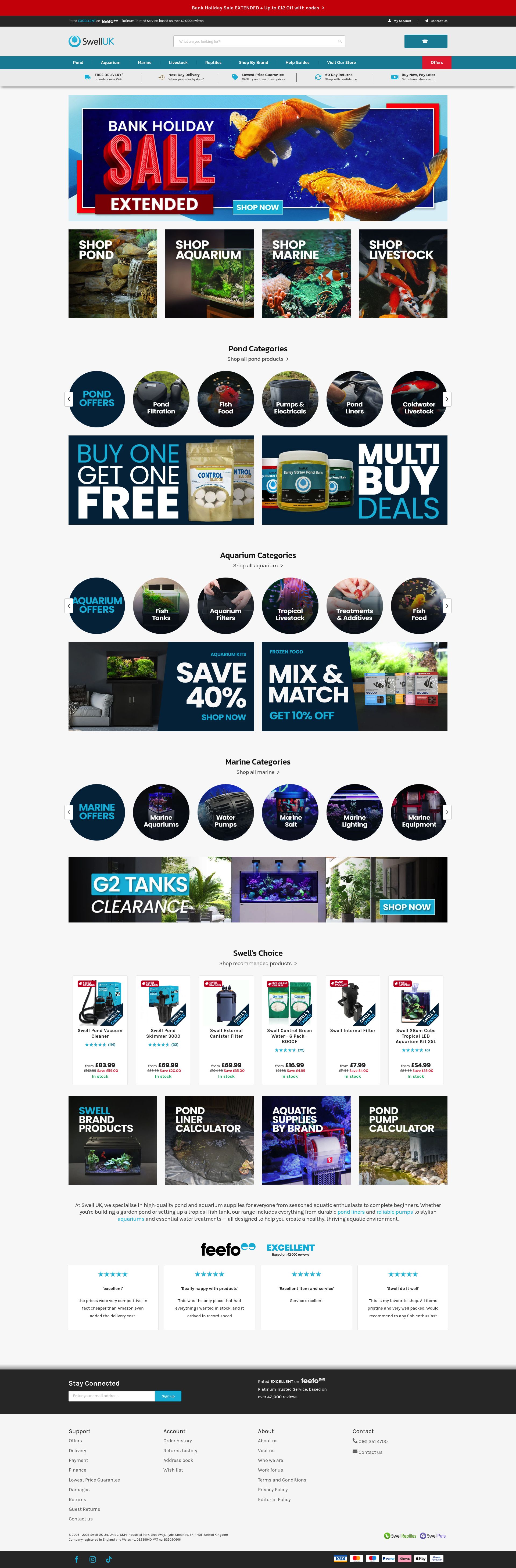 Swell Uk homepage screenshot