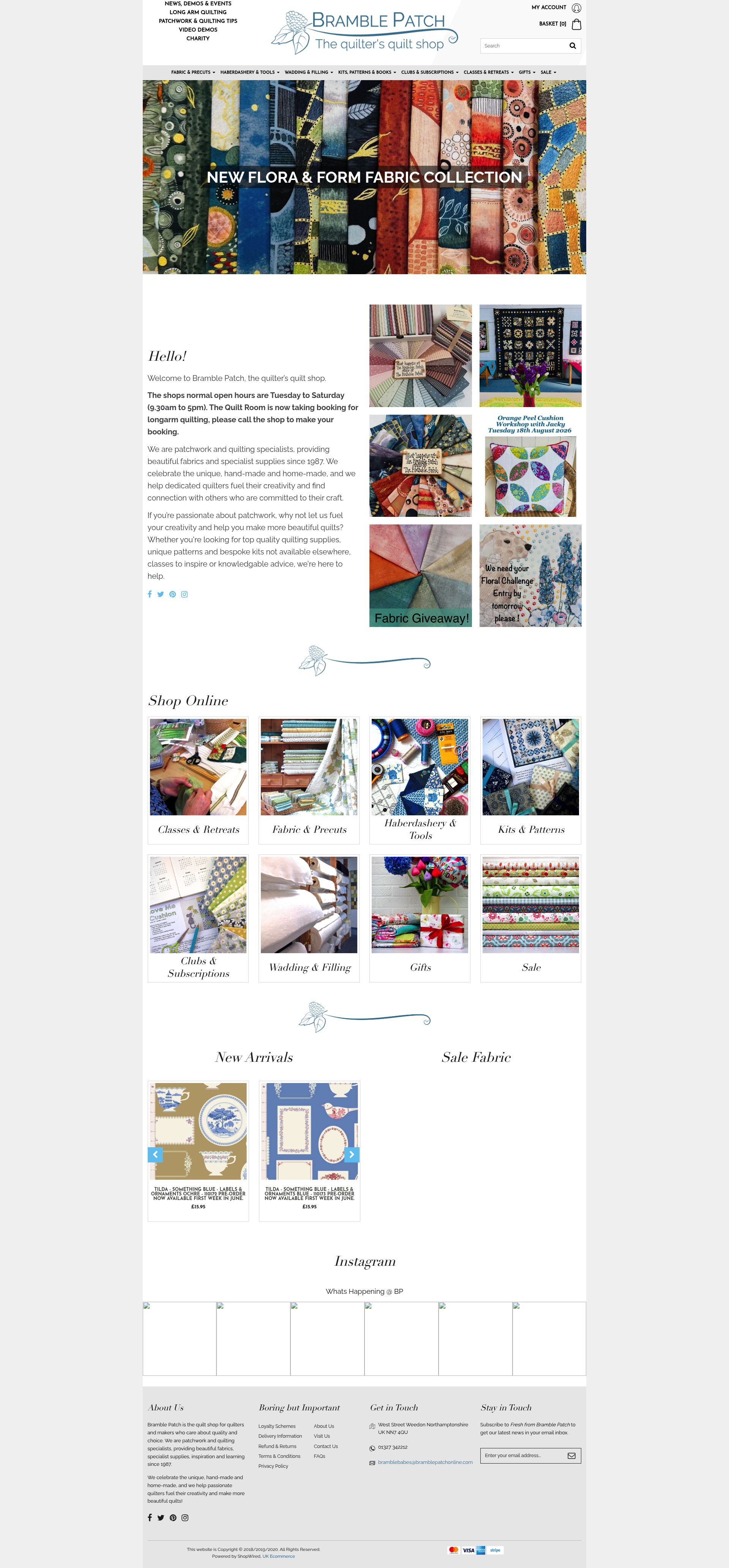 The Bramble Patch homepage screenshot