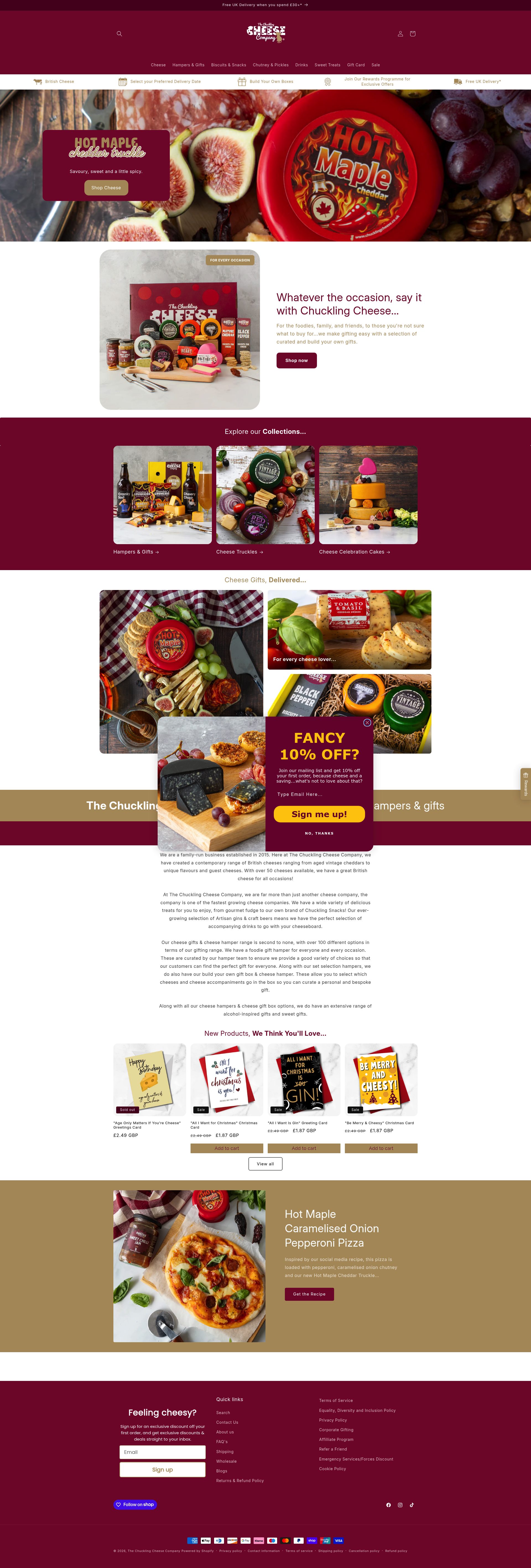 The Chuckling Cheese Company homepage