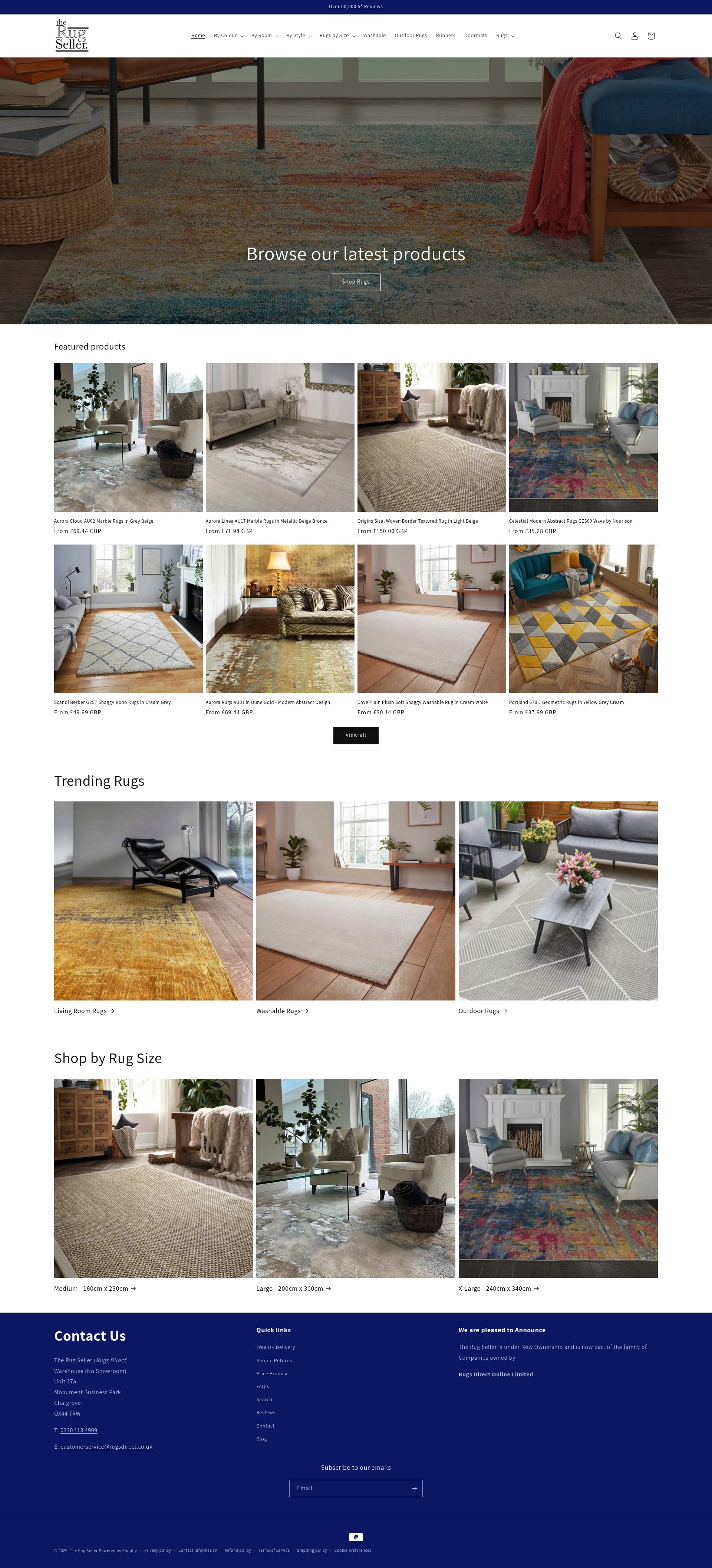 The Rug Seller homepage