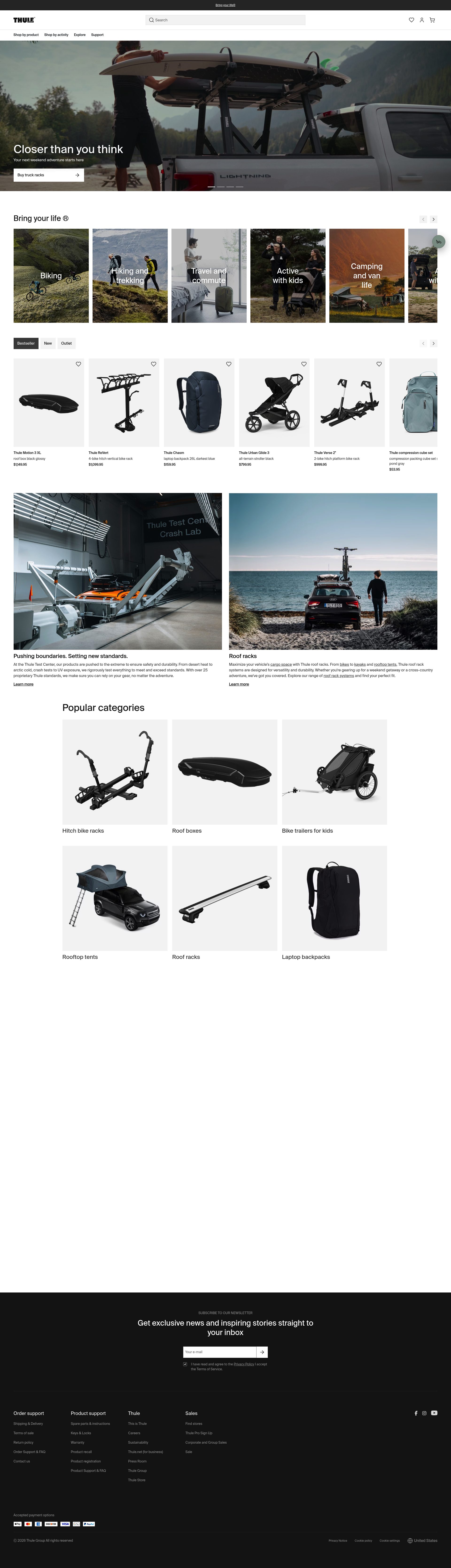 Thule homepage