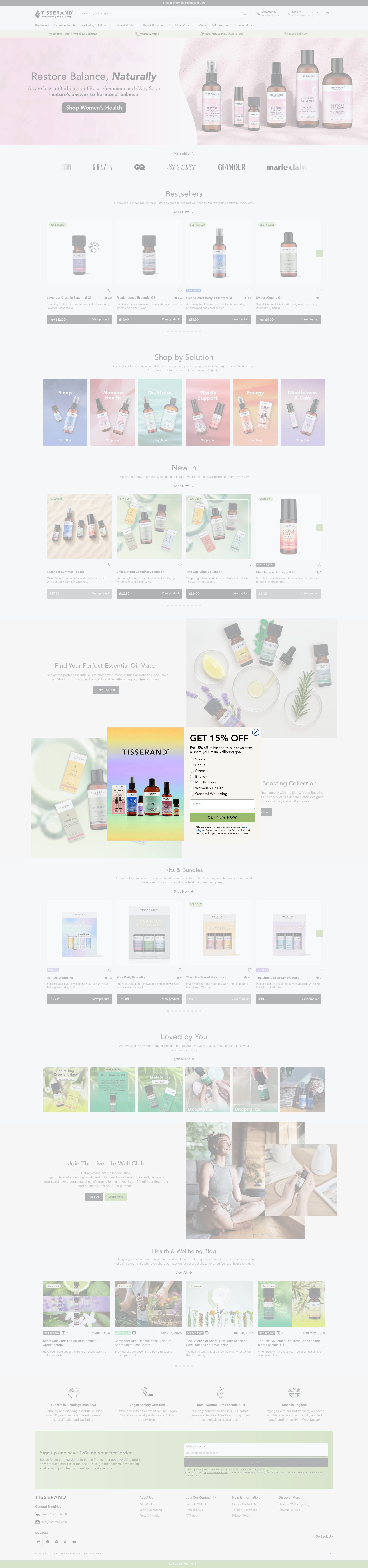 Tisserand Aromatherapy homepage