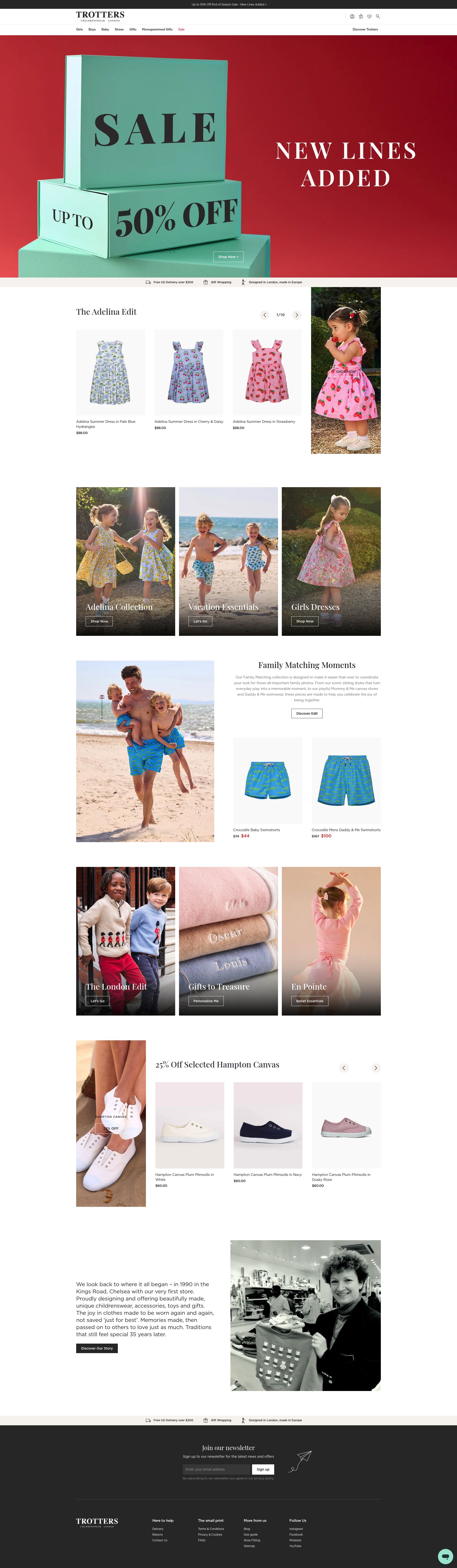 Trotters homepage screenshot