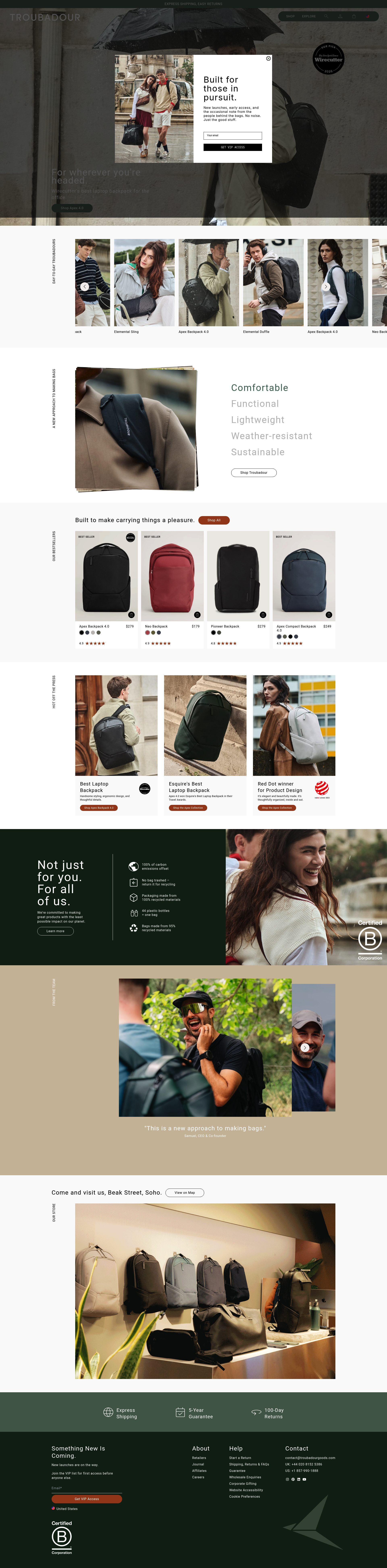 Troubadour homepage