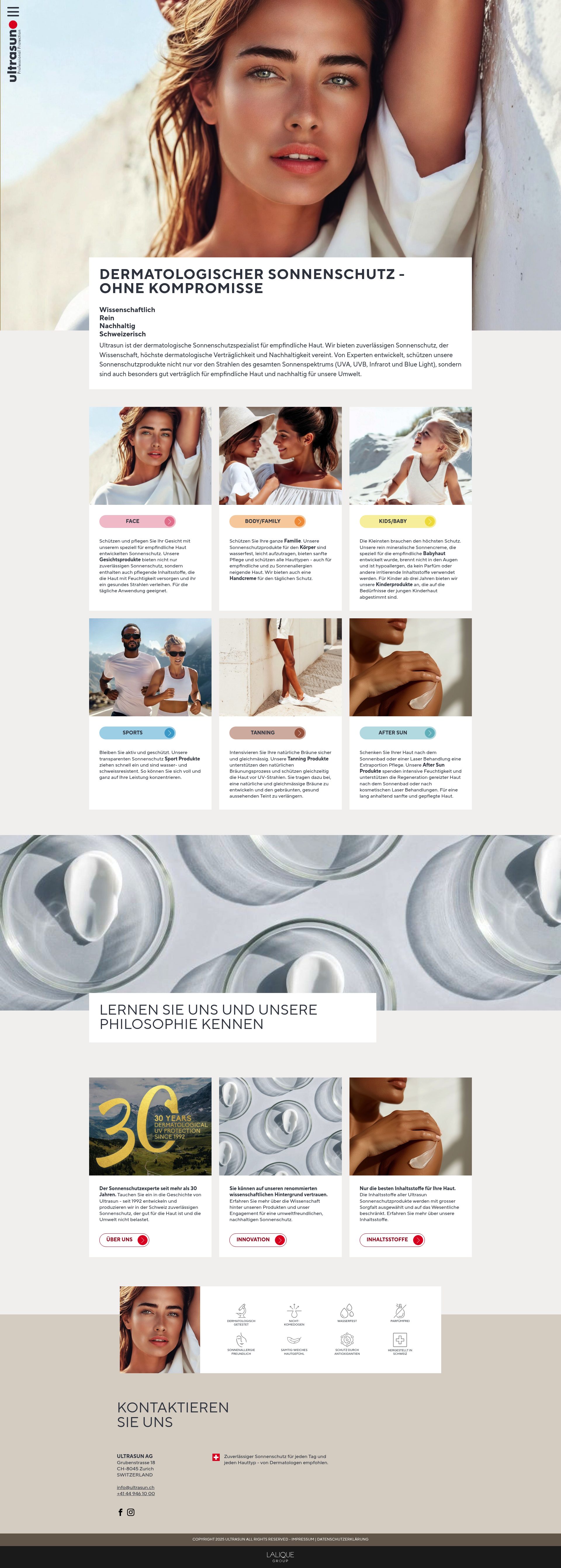 Ultrasun homepage