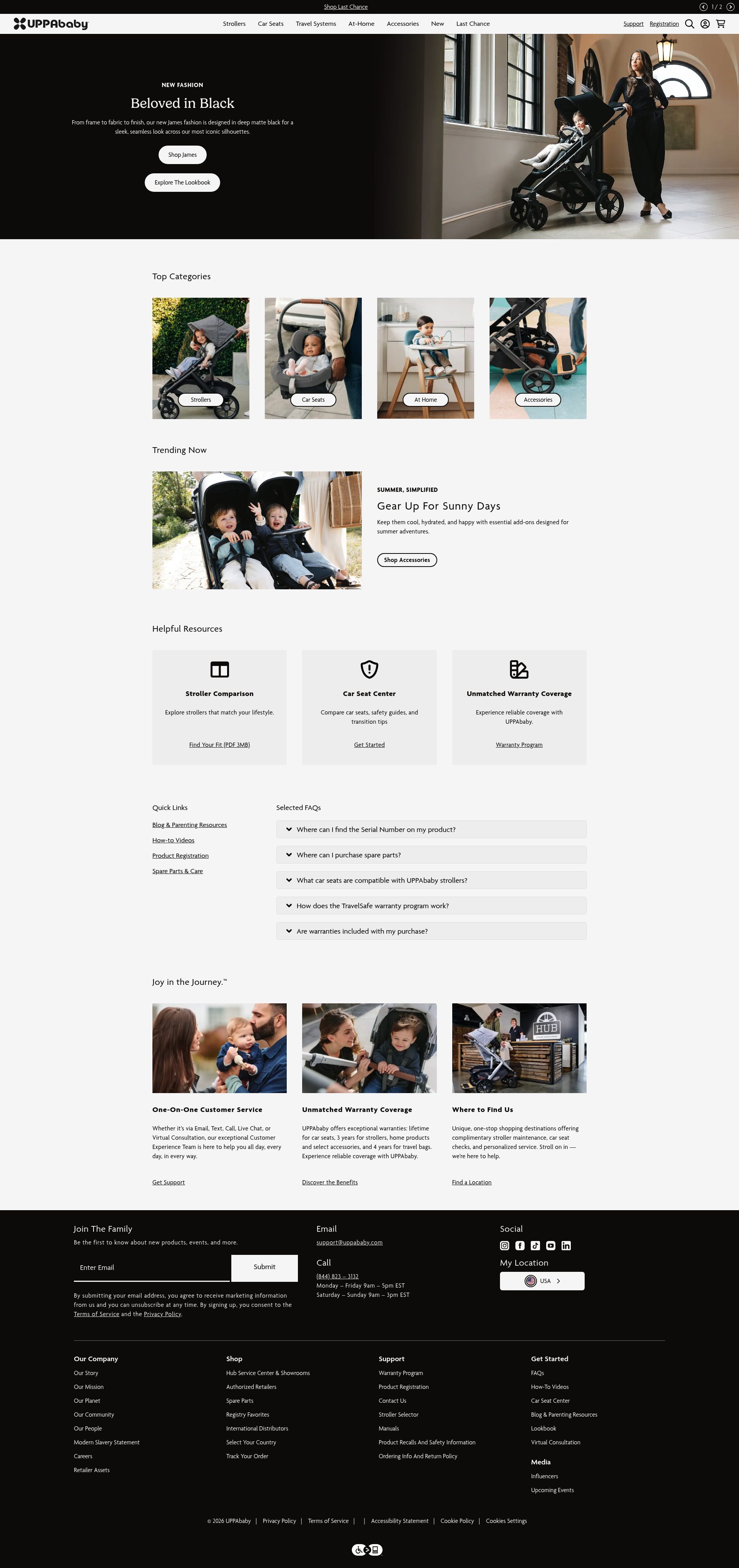 UPPAbaby homepage