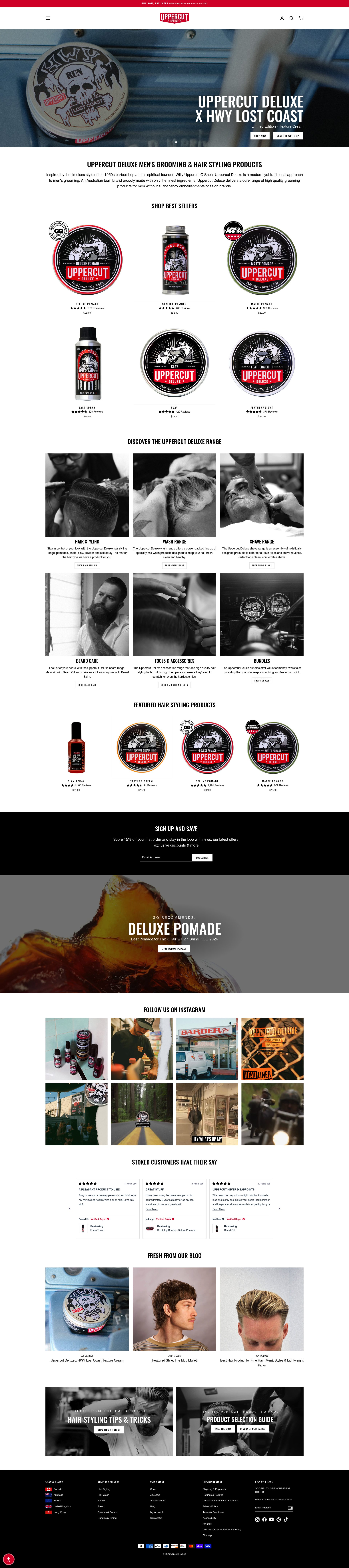 Uppercut Deluxe homepage