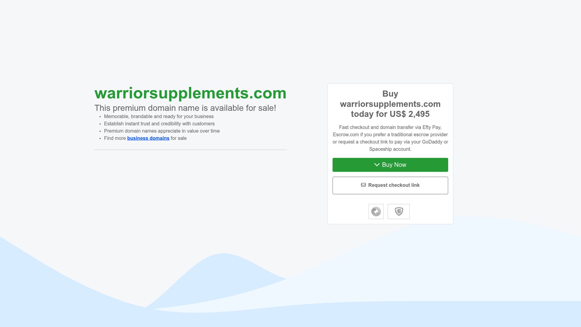 Warrior Supplements homepage