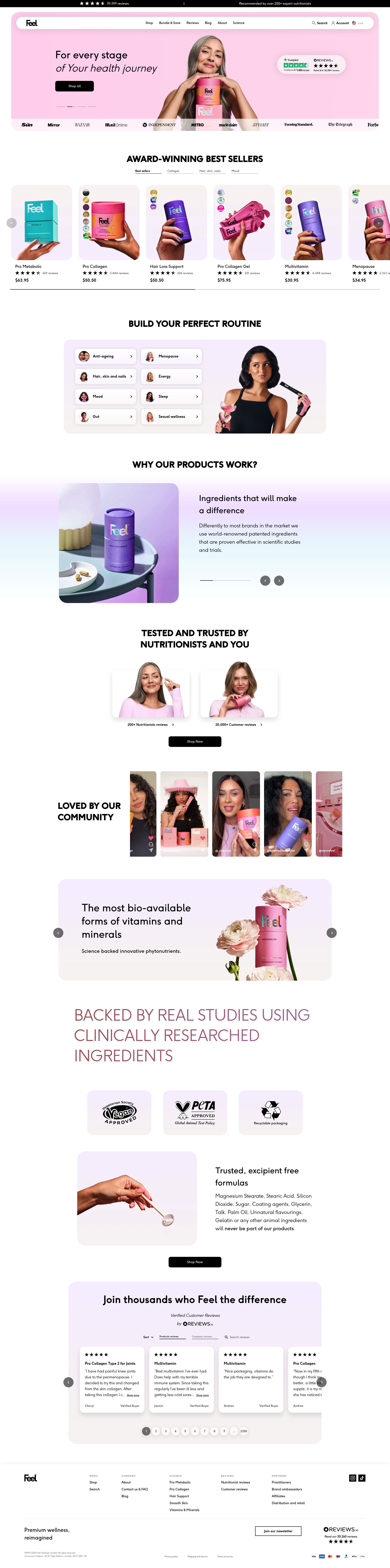 WeAreFeel homepage