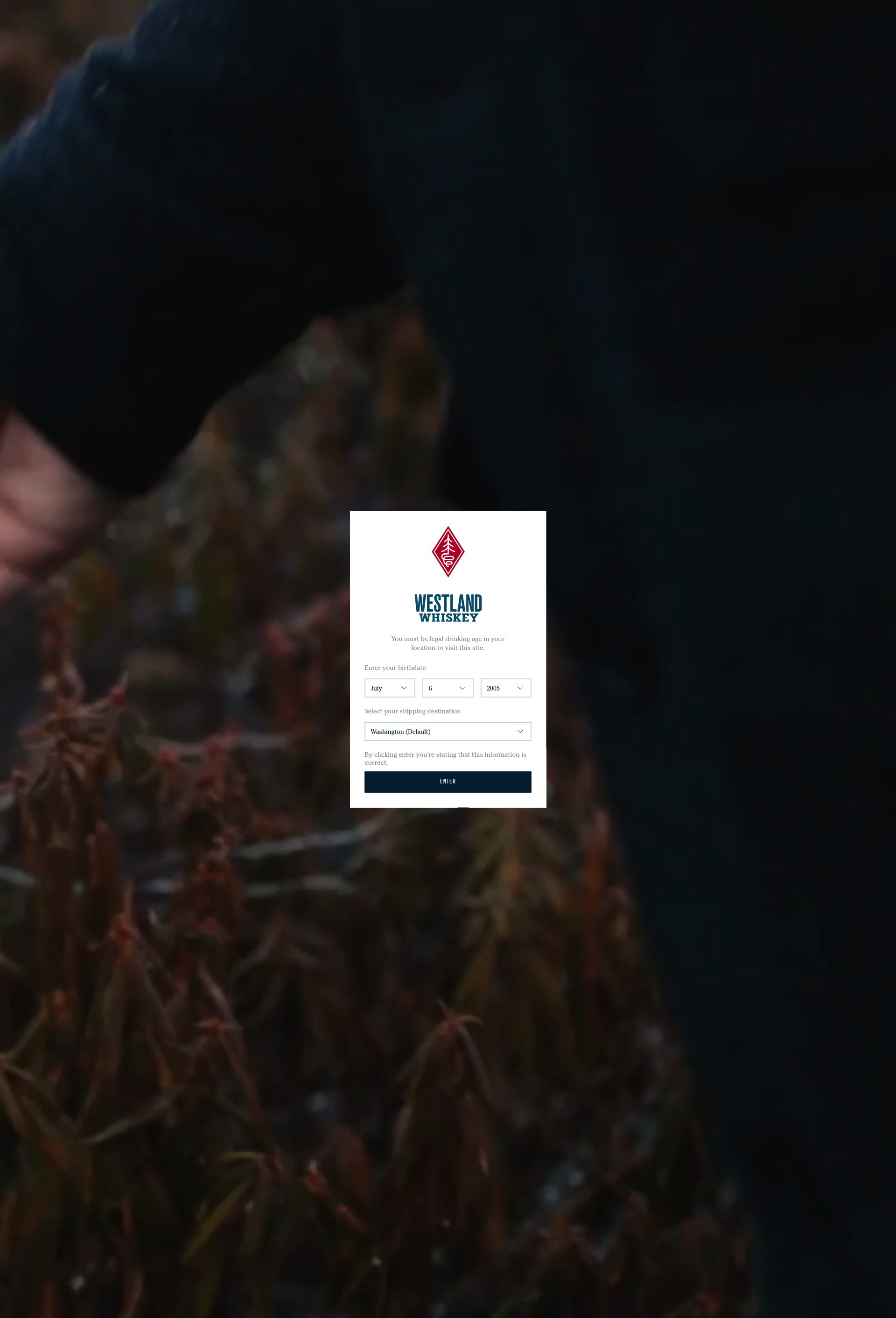 Westland Distillery homepage