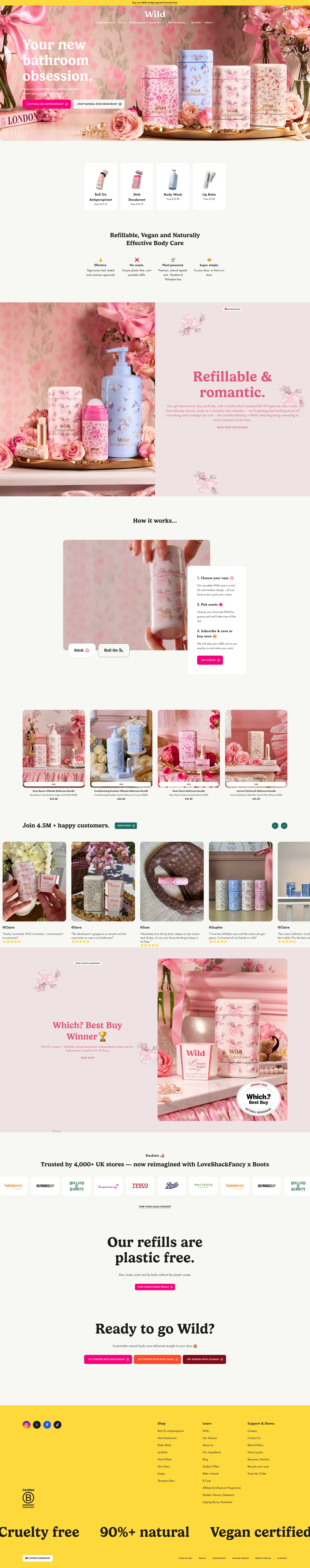 Wild homepage screenshot