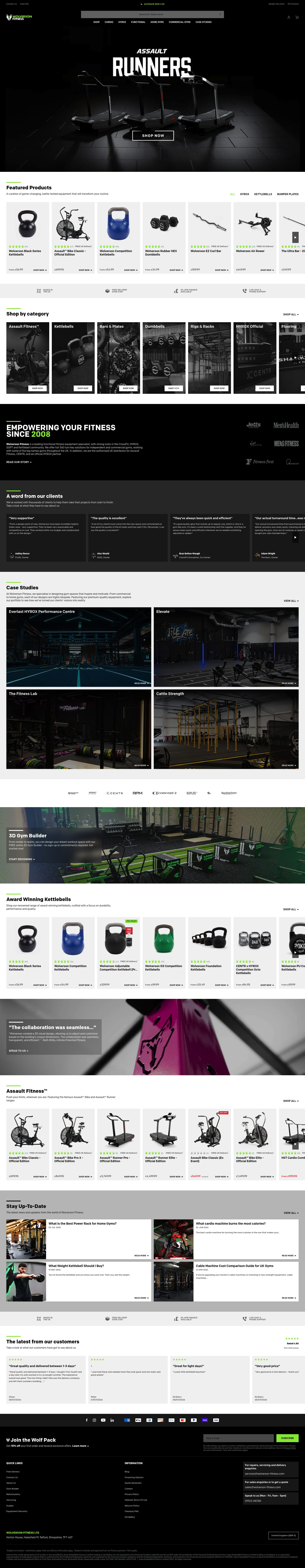 Wolverson Fitness homepage