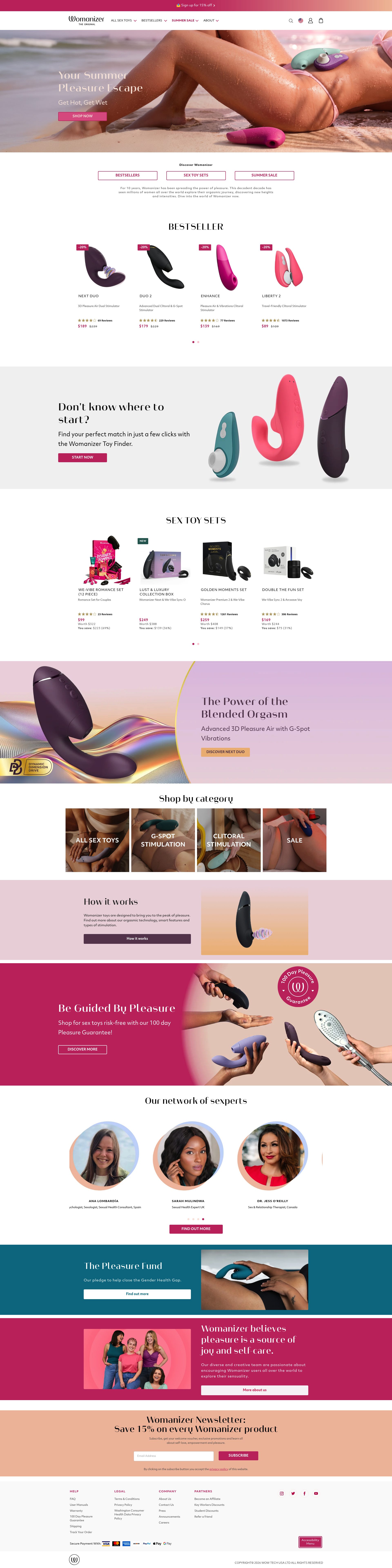 Womanizer homepage